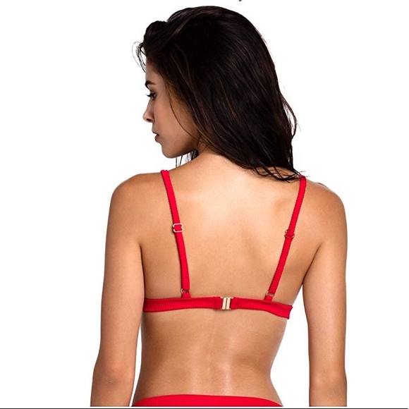 Luxe Ribbed Bikini Set - Red (6 sizes) - Picture 8 of 8